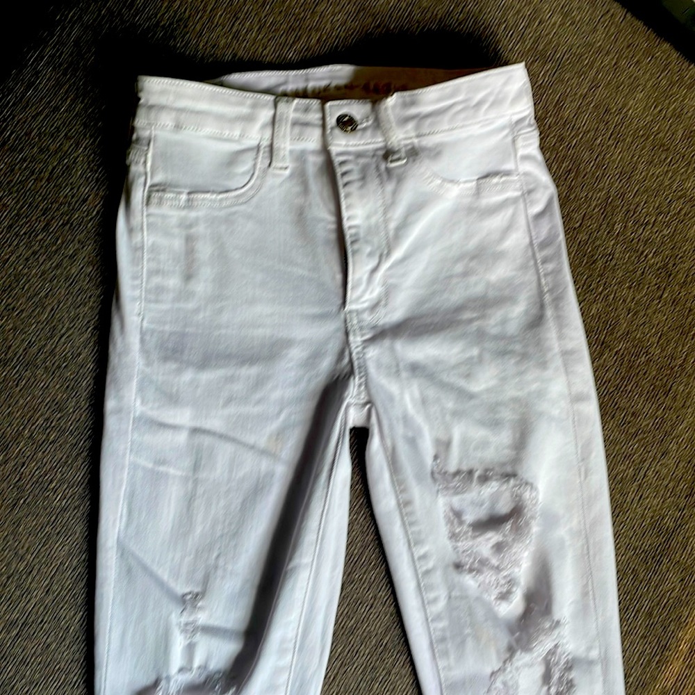 American Eagle girls jeans size 2 white